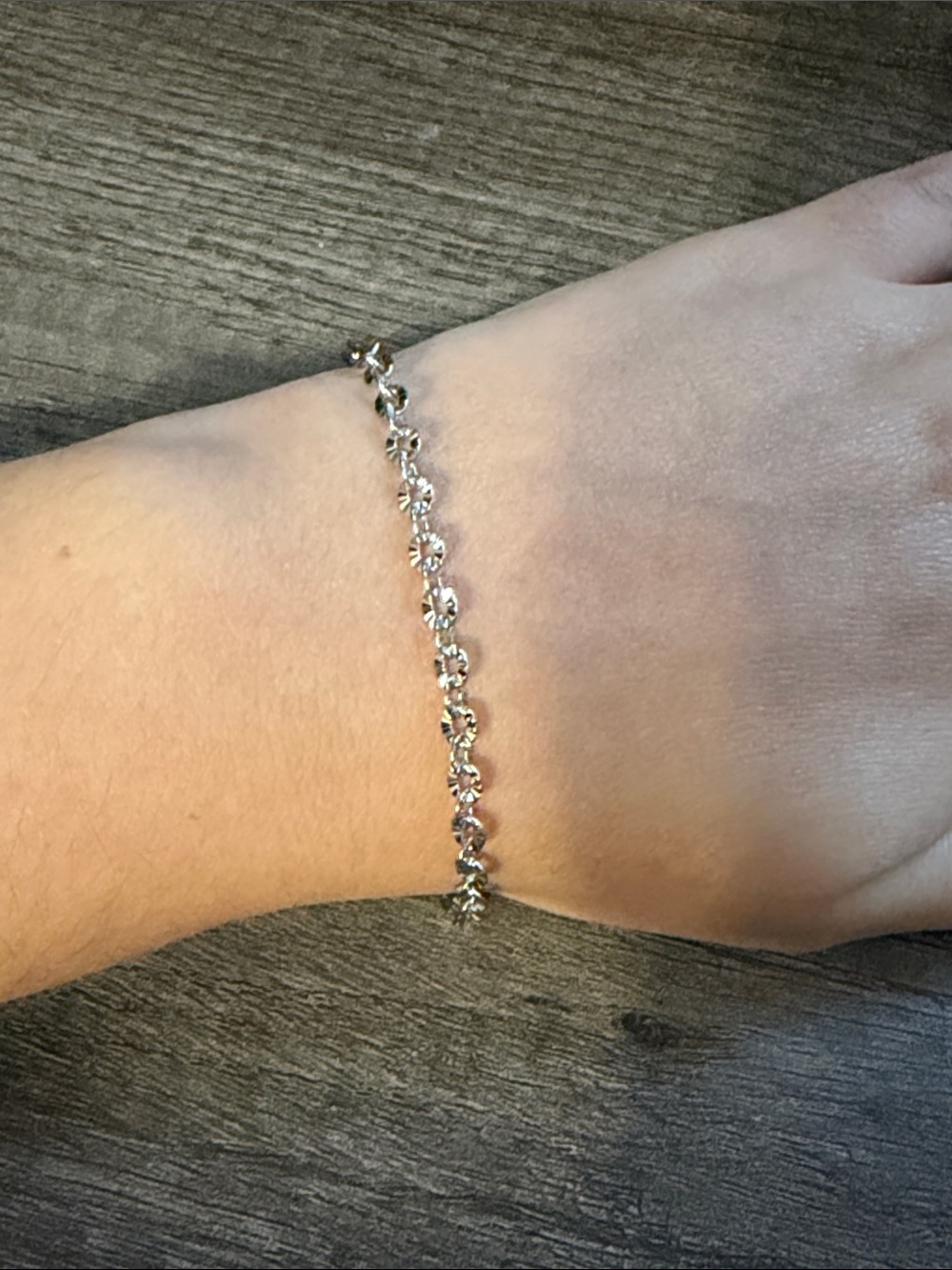 stainless round link chain bracelet